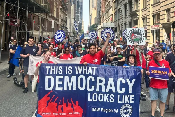 Members marching at 2025 NYC Labor Day Parade